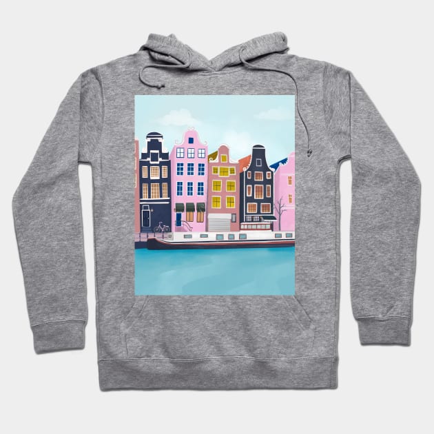 Amsterdam city Hoodie by Petras